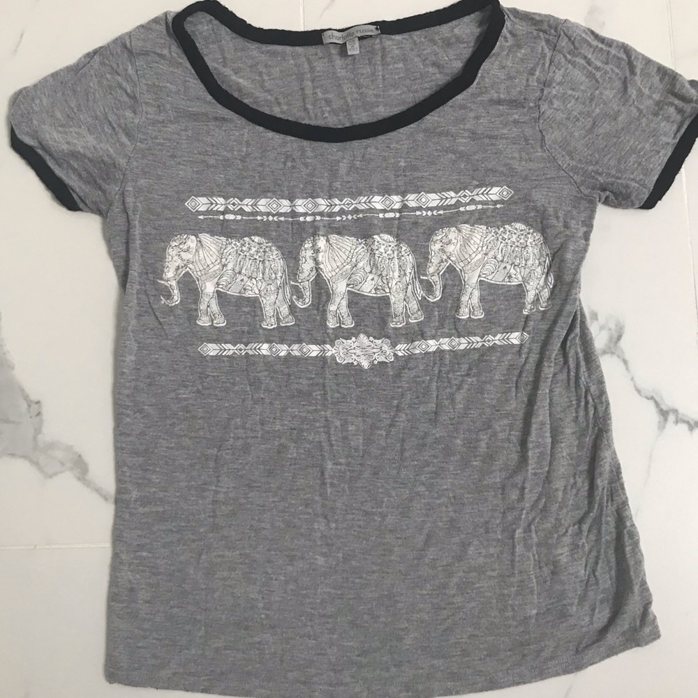 Grey Elephant Sequin T-shirt